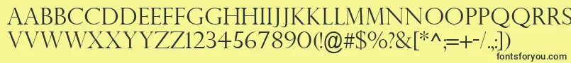 PerpetuaTitlingMtLight Font – Black Fonts on Yellow Background