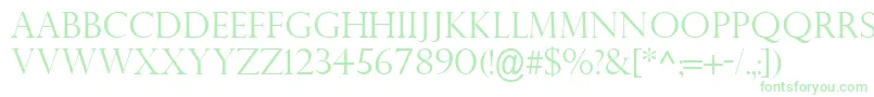 PerpetuaTitlingMtLight Font – Green Fonts on White Background