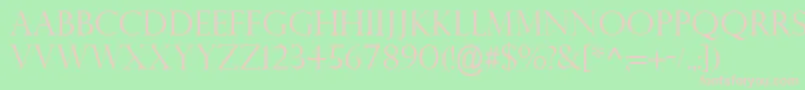 PerpetuaTitlingMtLight Font – Pink Fonts on Green Background