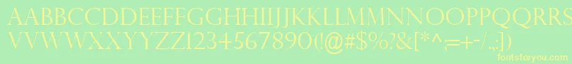 More about PerpetuaTitlingMtLight Font PerpetuaTitlingMtLight Font – Yellow Fonts on Green Background