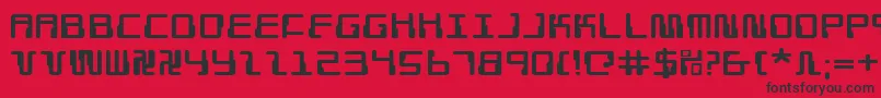 フォントDroidlovere – 赤い背景に黒い文字