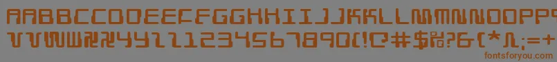 Czcionka Droidlovere – brązowe czcionki na szarym tle