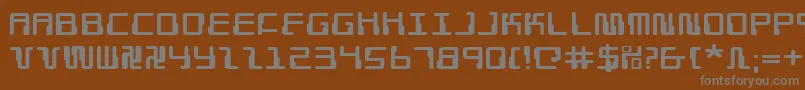 Czcionka Droidlovere – szare czcionki na brązowym tle