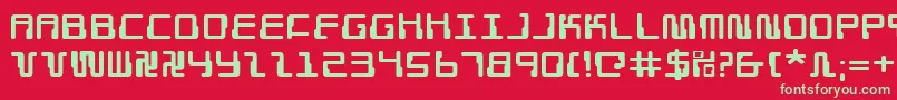 Шрифт Droidlovere – зелёные шрифты на красном фоне