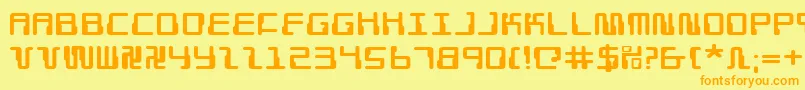 Droidlovere Font – Orange Fonts on Yellow Background