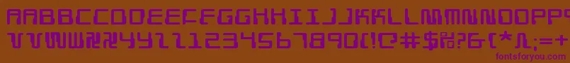 Шрифт Droidlovere – фиолетовые шрифты на коричневом фоне