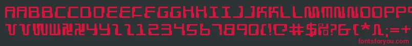 フォントDroidlovere – 黒い背景に赤い文字