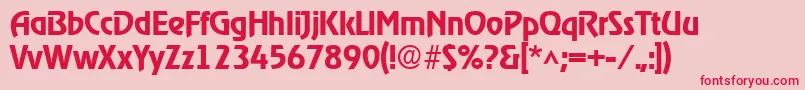 RevelmediumRegular Font – Red Fonts on Pink Background