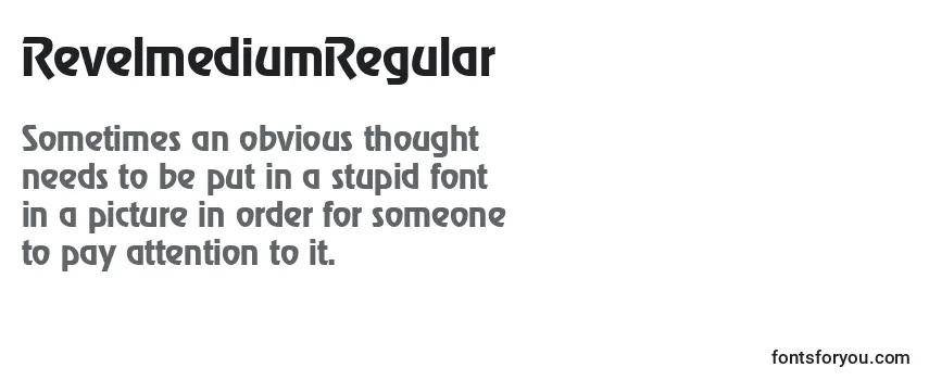 Review of the RevelmediumRegular Font
