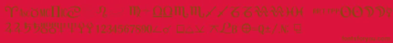 AstroSemibold Font – Brown Fonts on Red Background