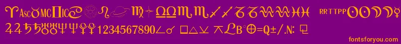 AstroSemibold Font – Orange Fonts on Purple Background