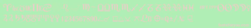 AstroSemibold Font – Pink Fonts on Green Background