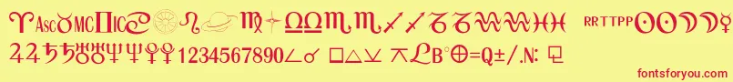 AstroSemibold Font – Red Fonts on Yellow Background