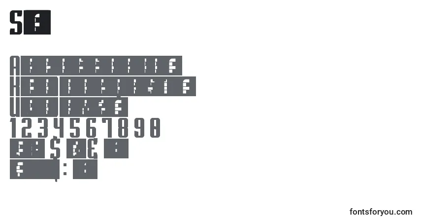 Superguns Font – alphabet, numbers, special characters