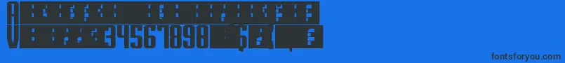 Superguns Font – Black Fonts on Blue Background