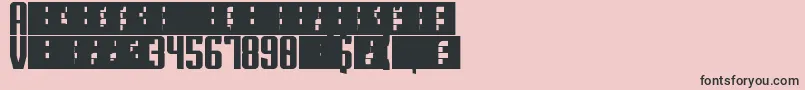 Superguns-Schriftart – Schwarze Schriften auf rosa Hintergrund