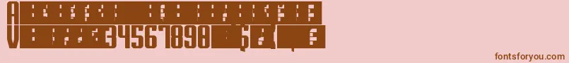 Superguns Font – Brown Fonts on Pink Background