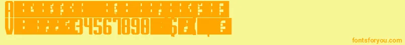 Superguns Font – Orange Fonts on Yellow Background