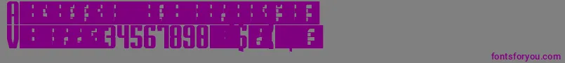 Superguns-Schriftart – Violette Schriften auf grauem Hintergrund