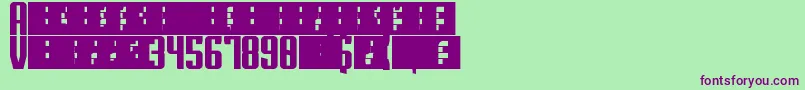 Superguns Font – Purple Fonts on Green Background
