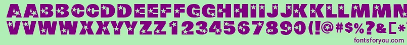 Politician Font – Purple Fonts on Green Background