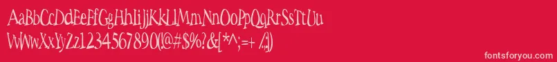 Spacw Font – Pink Fonts on Red Background