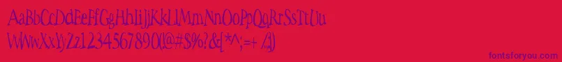 Spacw Font – Purple Fonts on Red Background