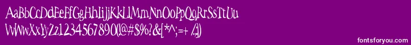 Spacw Font – White Fonts on Purple Background