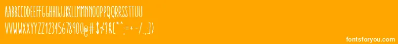 AracneUltraCondensedRegular Font – White Fonts on Orange Background