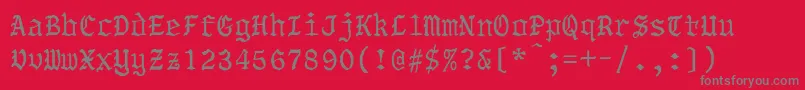 NewWorldBold-Schriftart – Graue Schriften auf rotem Hintergrund