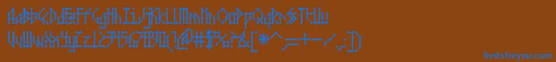 Шрифт Micra ffy – синие шрифты на коричневом фоне