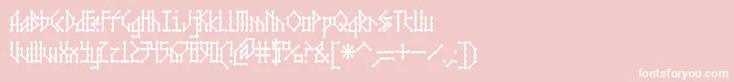 Шрифт Micra ffy – белые шрифты на розовом фоне