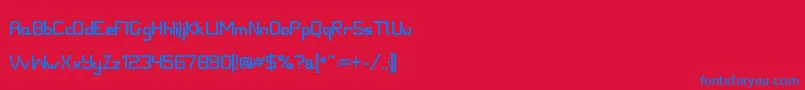 フォントJdIce – 赤い背景に青い文字