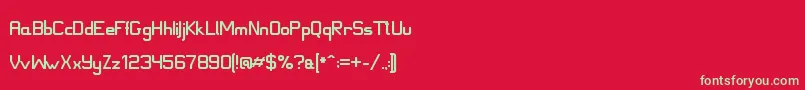 フォントJdIce – 赤い背景に緑の文字