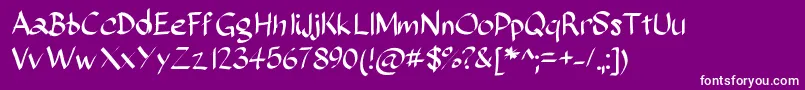 Sundayscript Font – White Fonts on Purple Background