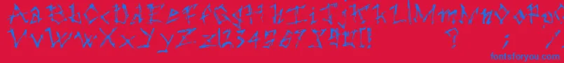 TheDarkAges Font – Blue Fonts on Red Background
