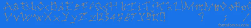 TheDarkAges-Schriftart – Graue Schriften auf blauem Hintergrund