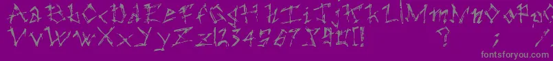 TheDarkAges-Schriftart – Graue Schriften auf violettem Hintergrund