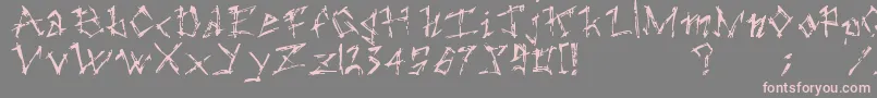 TheDarkAges-Schriftart – Rosa Schriften auf grauem Hintergrund