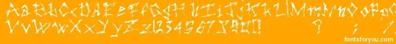 TheDarkAges Font – White Fonts on Orange Background