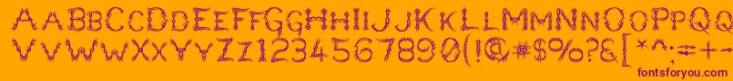 Lupusbl Font – Purple Fonts on Orange Background