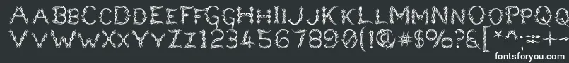 フォントLupusbl – 黒い背景に白い文字