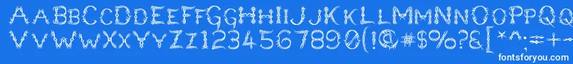 Lupusbl Font – White Fonts on Blue Background