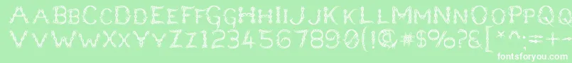 Lupusbl Font – White Fonts on Green Background