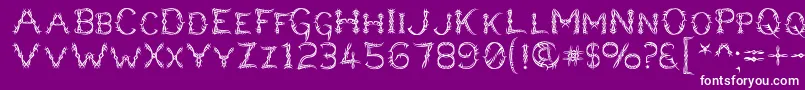 Lupusbl Font – White Fonts on Purple Background