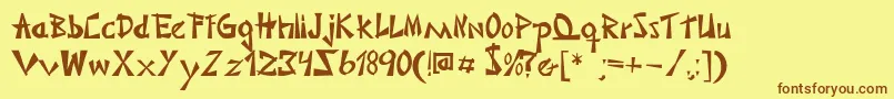 More about Japonesa Font Japonesa Font – Brown Fonts on Yellow Background
