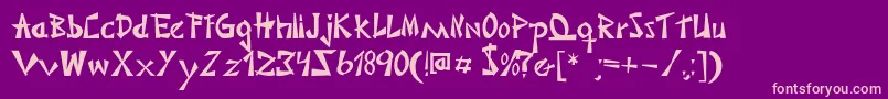 Japonesa Font – Pink Fonts on Purple Background