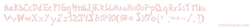 Japonesa-Schriftart – Rosa Schriften auf weißem Hintergrund