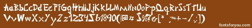 Japonesa Font – White Fonts on Brown Background