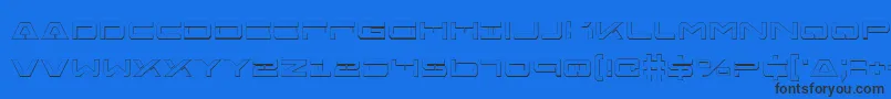 フォントFree Agent Bold 3D – 黒い文字の青い背景